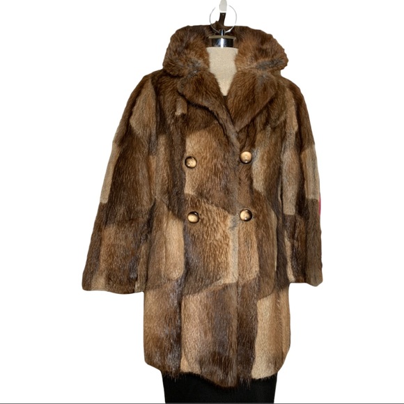 Mayfair Furriers Canada Jackets & Blazers - Vintage Luxury Mayfair Furriers Stunning Brown Genuine Fur Coat Size M
